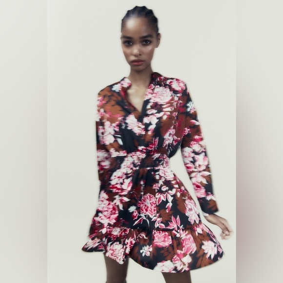 Zara Dresses & Skirts - Zara Mini Floral Print Dress NWT